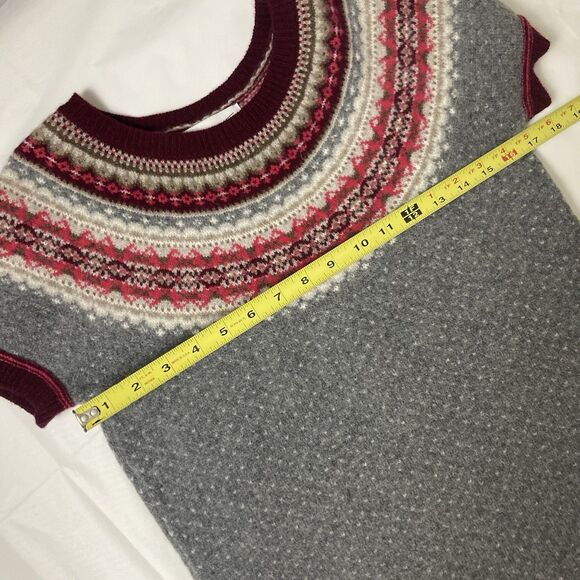 ERIBE Scotland Fair Isle Wool Knit Jumper Sweater Dress Women’s Small - Picture 6 of 7